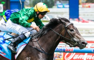 Girl In Flight winning the Leigh Thomas Gift at Caulfield ridden by Ryan Maloney and trained by Robbie Griffiths - (photo by Steven Dowden/Race Horse Photos Australia)