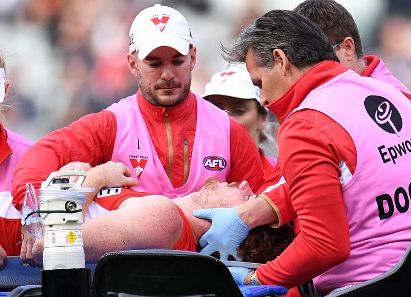 Rohan stretchered off MCG during AFL clash Sports News Australia